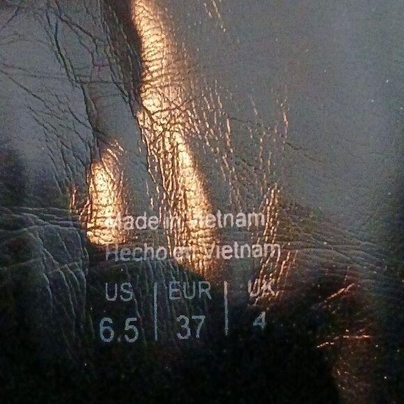 ALDO Bresa suede black over the knee lace laced back block heel boots Sz 6.5 - Picture 8 of 8